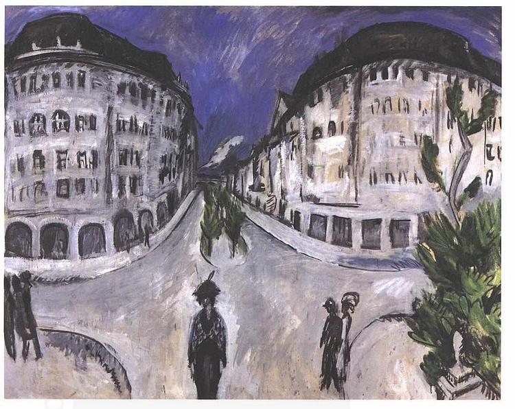 Ernst Ludwig Kirchner Street at Stadtpark SchOneberg oil painting picture